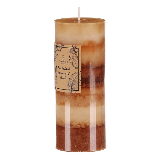 Svíčka aromatická - skořice, parafín, hnědé odstíny Svíčka aromatická - skořice, parafín, hnědé odstíny