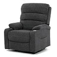 Polohovací křeslo, elektrické kabelové ovládání, šedá, látka, TV-S8348 GREY2