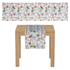 Běhoun s vánočním motivem - bílý podklad, 100% polyester, 40 x 150 cm. Běhoun s vánočním motivem - bílý podklad, 100% polyester, 40 x 150 cm.