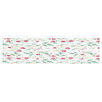 Ubrus – běhoun, vzor s malinami, 100% polyester, 40 x 150 cm