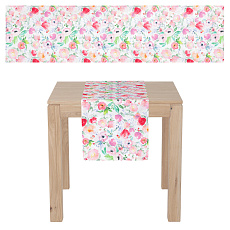 Běhoun - vzor s pivoňkami, 100 % polyester, 40 x 150 cm Běhoun - vzor s pivoňkami, 100 % polyester, 40 x 150 cm
