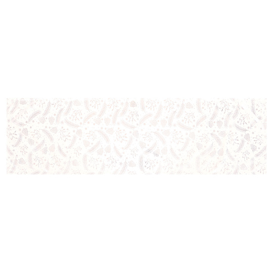 Běhoun - stříbrný vánoční vzor, 100% polyester, 40 x 150 cm