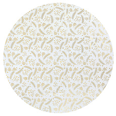 Ubrus kulatý - zlatý vánoční vzor, 100% polyester, pr. 140 cm Ubrus kulatý - zlatý vánoční vzor, 100% polyester, pr. 140 cm
