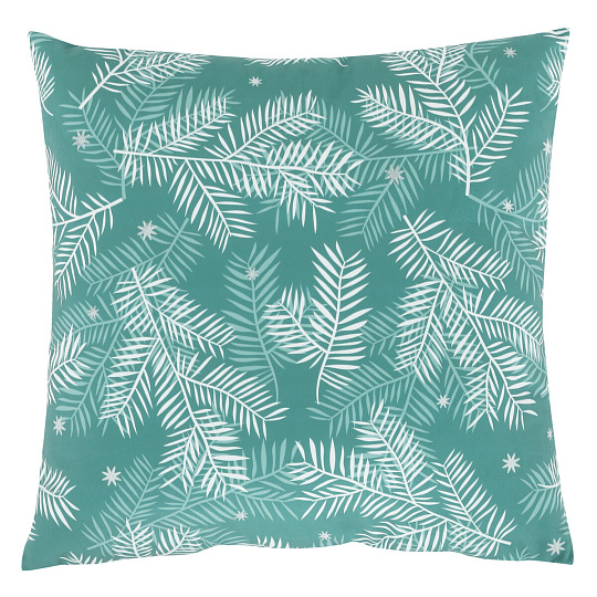 Polštář sametový s výplní, zelený - bílý vánoční vzor, 100% polyester, 45 x 45 cm Polštář sametový s výplní, zelený - bílý vánoční vzor, 100% polyester, 45 x 45 cm