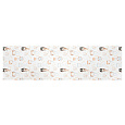 Běhoun béžový - se skřítky, 100% polyester, 40 x 150 cm