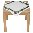 Ubrus - jehličí, šišky a bobule, 100% polyester, 80 x 80 cm