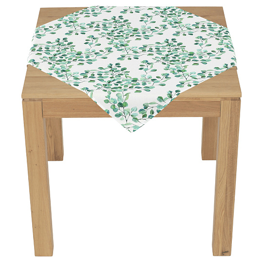 Ubrus - větve se zelenými lístky, 100 % polyester, 80 x 80 cm Ubrus - větve se zelenými lístky, 100 % polyester, 80 x 80 cm