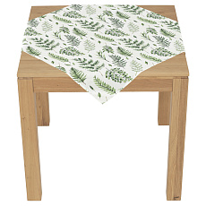 Ubrus - mix zelených listů, 100 % polyester, 80 x 80 cm