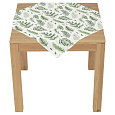 Ubrus - mix zelených listů, 100 % polyester, 80 x 80 cm