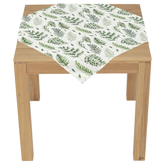 Ubrus - mix zelených listů, 100 % polyester, 80 x 80 cm Ubrus - mix zelených listů, 100 % polyester, 80 x 80 cm