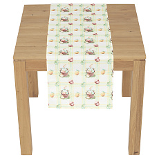 Běhoun - velikonoční motiv, 100 % polyester, 40 x 150 cm, jarní barvy
