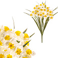 Narcis - umělá kytice, bílá barva