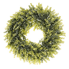 Věnec umělý - pr. 50 cm, eukalyptus, barva zelená Věnec umělý - pr. 50 cm, eukalyptus, barva zelená