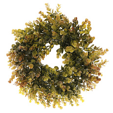 Věnec umělý - pr. 30 cm, eukalyptus, barva zeleno-hnědá Věnec umělý - pr. 30 cm, eukalyptus, barva zeleno-hnědá