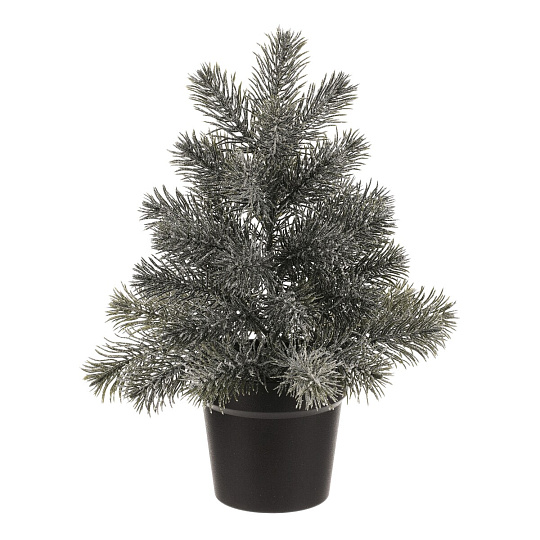 Stromek v květináči - 40 cm, umělý smrček, zelený, jemně ojíněný Stromek v květináči - 40 cm, umělý smrček, zelený, jemně ojíněný