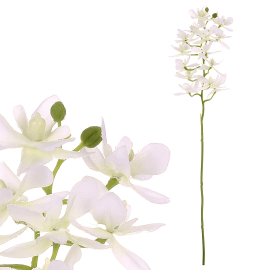 Orchidej drobnokvětá - umělá řezaná, bílá