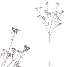 Gypsophila - umělá větev s kvítky, stříbrná barva