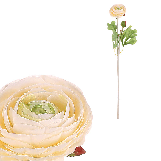 Ranunculus - umělá řezaná květina, krémová Ranunculus - umělá řezaná květina, krémová