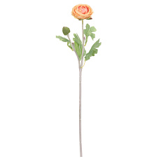 Ranunculus - umělý řezaný, květ a poupě, žlutý