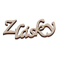 Nápis "Z lásky" - dřevo, přírodní, v sáčku 12 ks, cena za 1 ks