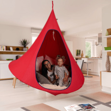 Závěsné houpací křeslo, červená, KLORIN KLASIK CACOON HAMMOCK Závěsné houpací křeslo, červená, KLORIN KLASIK CACOON HAMMOCK