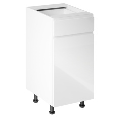 Spodní skříňka, bílá / bílá extra vysoký lesk, pravá, AURORA D40S1 Spodní skříňka, bílá / bílá extra vysoký lesk, pravá, AURORA D40S1