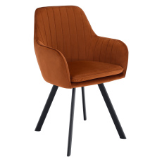 Designové křeslo, terakota Velvet látka, AURIL Designové křeslo, terakota Velvet látka, AURIL