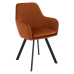 Designové křeslo, terakota Velvet látka, AURIL