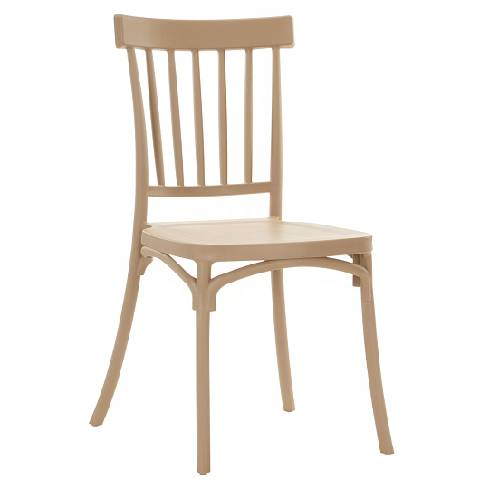 Stohovatelná židle, světle hnědá, SAZEN NEW