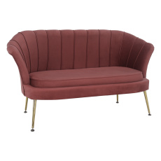 Lavice ve stylu Art-deco, růžová Velvet látka/gold chrom-zlatý, NOBLIN NEW Lavice ve stylu Art-deco, růžová Velvet látka/gold chrom-zlatý, NOBLIN NEW