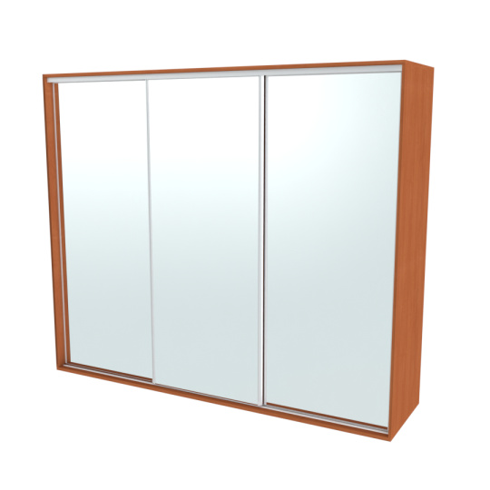 NÁBYTEK MIKULÍK s.r.o. FLEXI 3 - šatní skříň 3x zrcadlo, 240/260/280/300 x 220/240cm Šířka: 300cm, Výška: 240cm, Dekor: olše