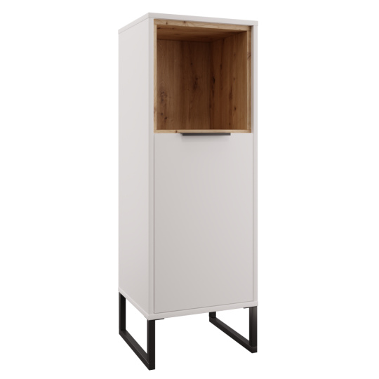 Nízká skříňka, bílá/dub artisan, CUBO CUB02