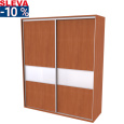 Nábytek Mikulík Vranovice Skříň FLEXI 2 š.180cm v.240cm : 2x dveře dělené sklem LACOBEL bílý - olše