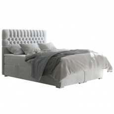 Postel boxspring, světle šedá, 180x200, FONDA Postel boxspring, světle šedá, 180x200, FONDA
