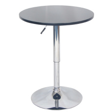 Barový stůl s nastavitelnou výškou, černá, průměr 60 cm, BRANY 2 NEW Barový stůl s nastavitelnou výškou, černá, průměr 60 cm, BRANY 2 NEW