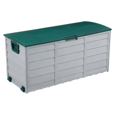 Zahradní úložný box, šedá/zelená, KORTEZ Zahradní úložný box, šedá/zelená, KORTEZ
