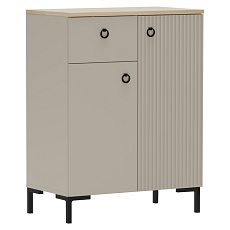 Komoda, šedohnědá Taupe/dub silverjack, DOMCA 2D1S