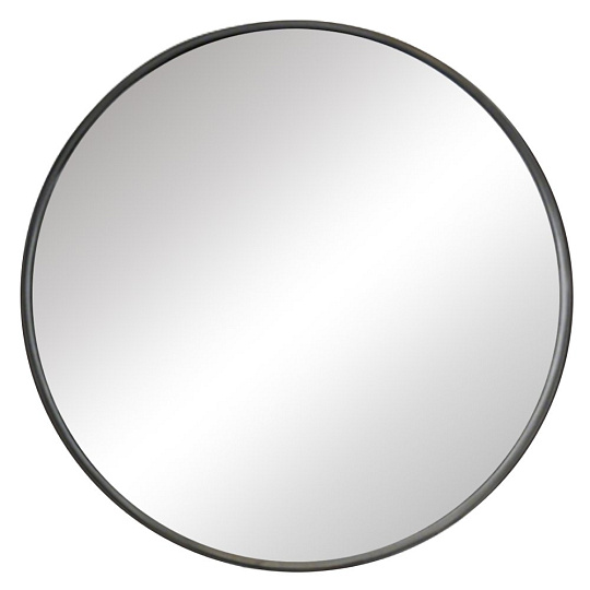 Kulaté zrcadlo, černý kovový rám, NEVES TYP 4