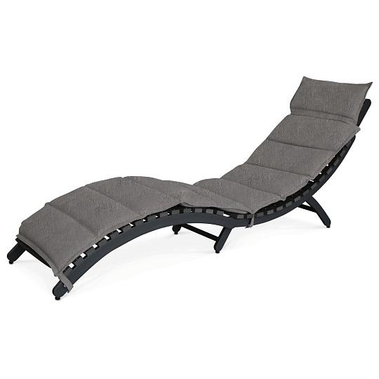 Zahradní lehátko 54x192x67cm, hliník, šedá, AZL-L1301 GREY