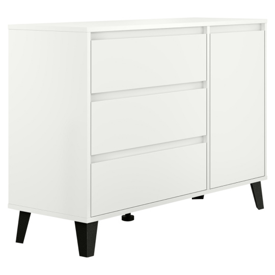 Komoda, bílá, BOGAN NEW 1D3S Komoda, bílá, BOGAN NEW 1D3S