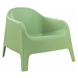Stohovatelné křeslo, zelená, plast, SOKRA NEW