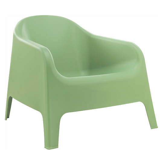 Stohovatelné křeslo, zelená, plast, SOKRA NEW