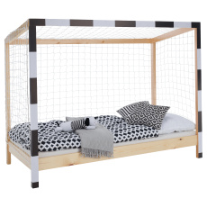 Montessori postel, přírodní/bílá/černá, 90x200, FUTAL Montessori postel, přírodní/bílá/černá, 90x200, FUTAL