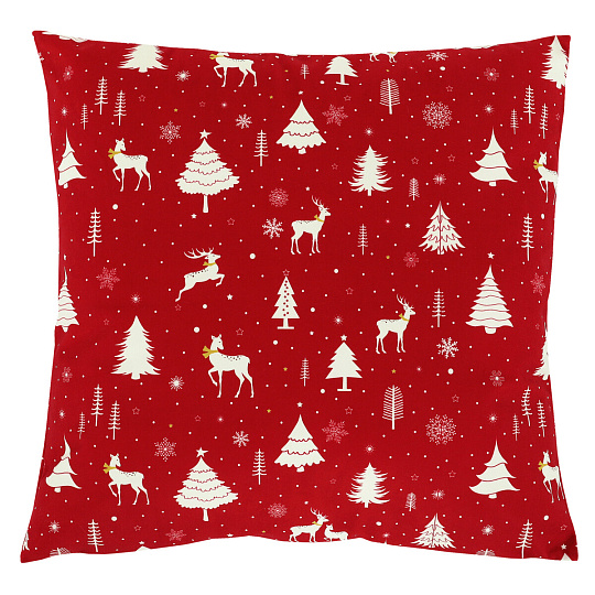 Polštář sametový s výplní - červený vánoční, 100% polyester, 45 x 45 cm Polštář sametový s výplní - červený vánoční, 100% polyester, 45 x 45 cm