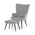 Relaxační křeslo, šedá, látka, AK-303 GREY2