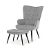 Relaxační křeslo, šedá, látka, AK-303 GREY2