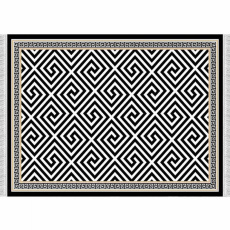 Koberec, černo-bílý vzor, 160x230, MOTIVE Koberec, černo-bílý vzor, 160x230, MOTIVE