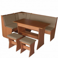 Jídelní komplet, olše / světlehnědá, CORNER Jídelní komplet, olše / světlehnědá, CORNER