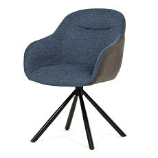 Jídelní židle otočná 180°, modrá, látka, DCH-Y1143 BLUE2 Jídelní židle otočná 180°, modrá, látka, DCH-Y1143 BLUE2