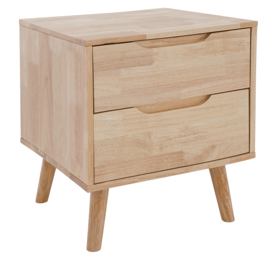Noční stolek, masivní dřevo, přírodní, BRUNI